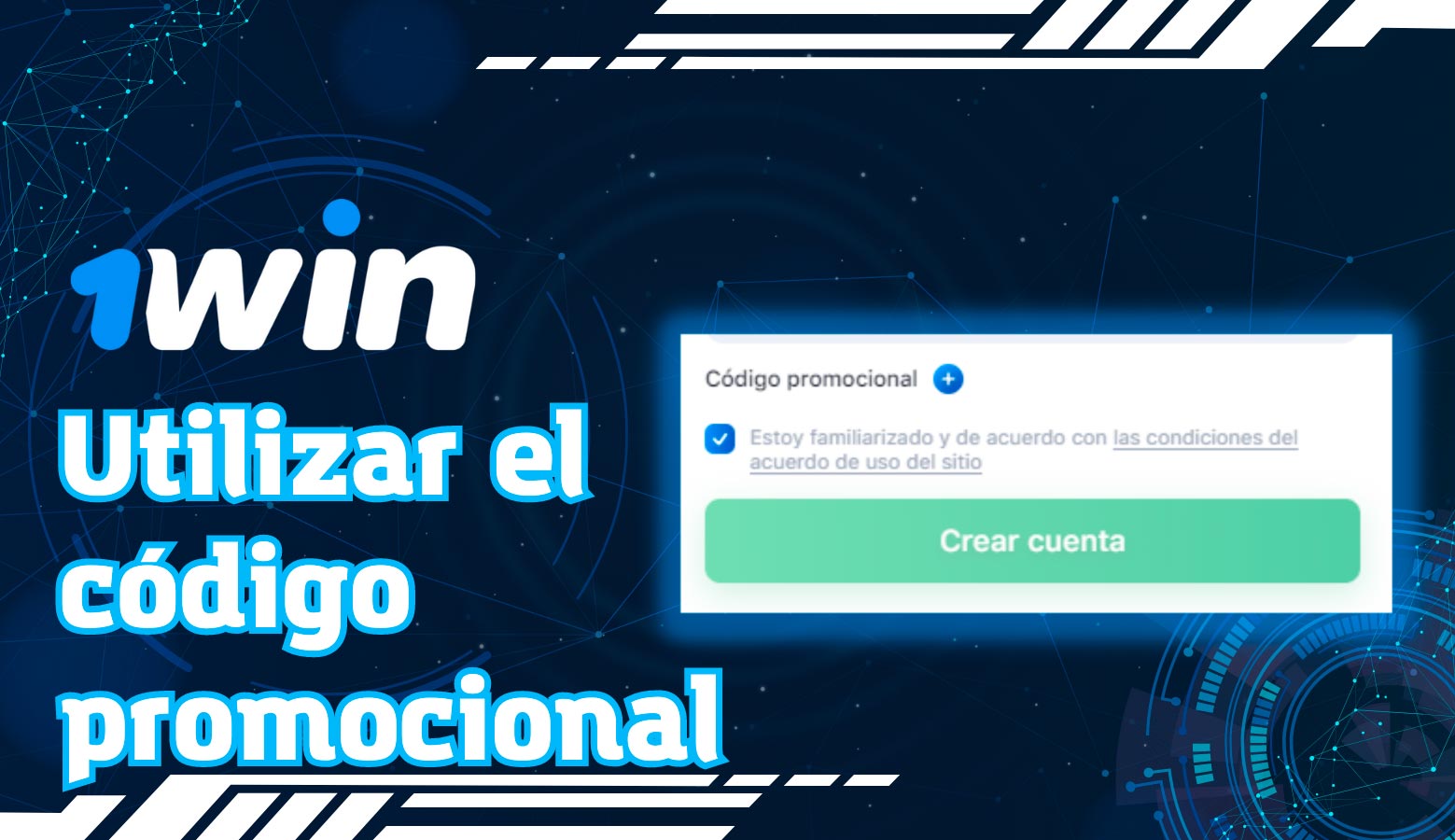 usando un código de promoción en 1Win
